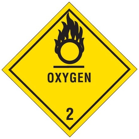 Bsc Preferred 4 x 4'' - ''Oxygen - 2'' Labels BUY00025378